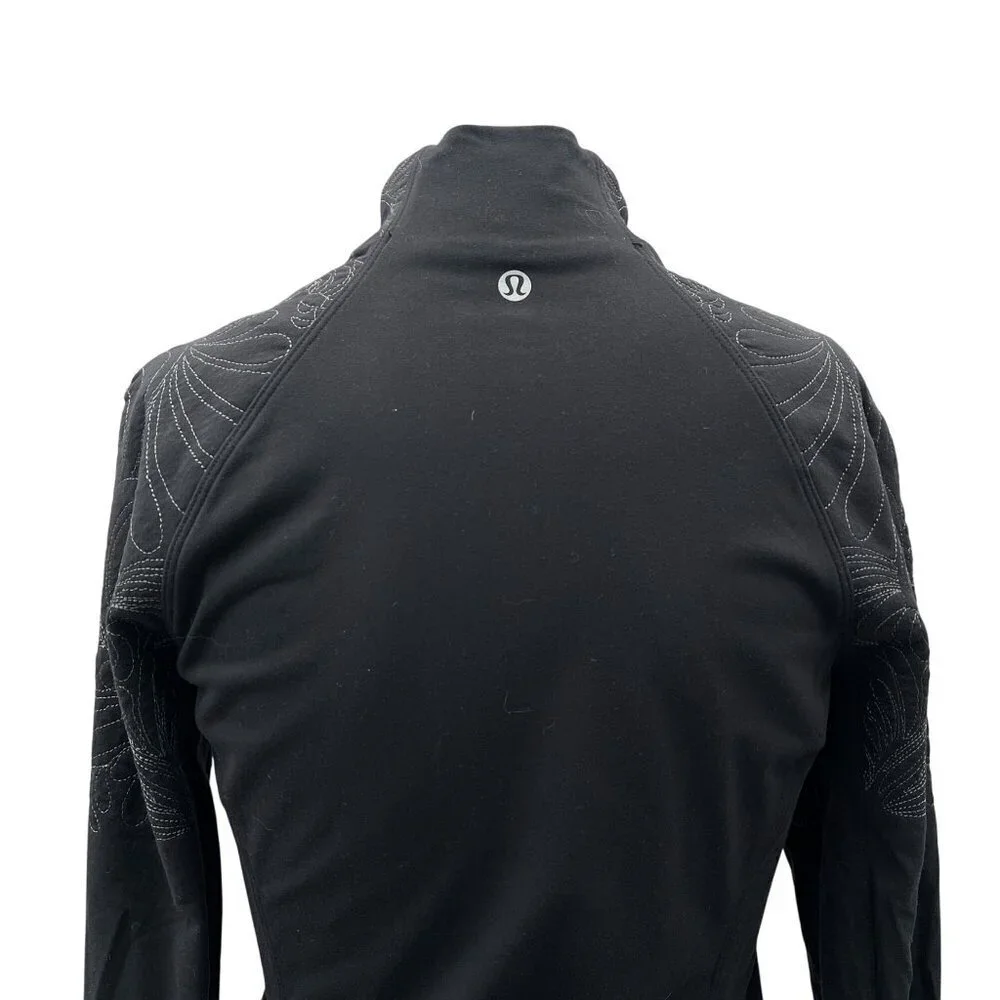 Lululemon Toasty Tech 1/2 Zip Pocket Hi-Neck Activewear Longsleeve Black Women 4